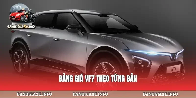 Bảng giá vf7 theo từng bản